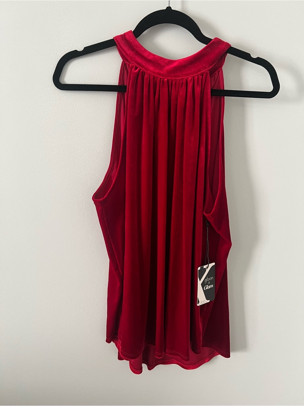 Gibson Red Velvet Halter Tank